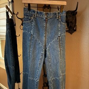 VETEMENTS X LEVIS DECONSTRUCTED ZIPPER JEANS